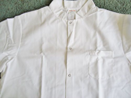 NEW Chef Coat Short Sleeve White Sz XL Utility Cook jacket shirt top snap front