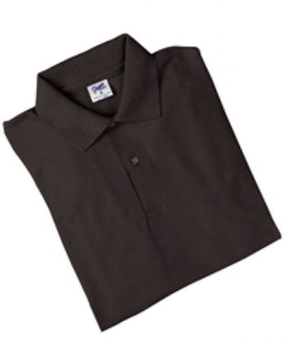 T100 Black 5.2 Pique Polo Shirt XL 50/50 Poly-Cotton Blend-78170