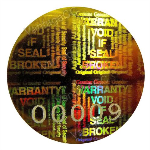 1000x LARGE Security Hologram NUMBERED Stickers, 25mm Round, Labels,Tamper-proof