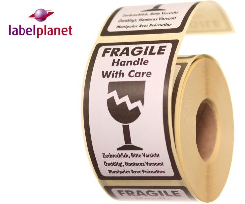 Fragile Package/Packaging Self-Adhesive Postage Roll Mail Labels Label Planet®