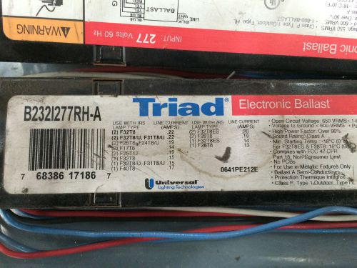 Triad ballast b2321277rh-a electronic  277v  2 lamp for sale