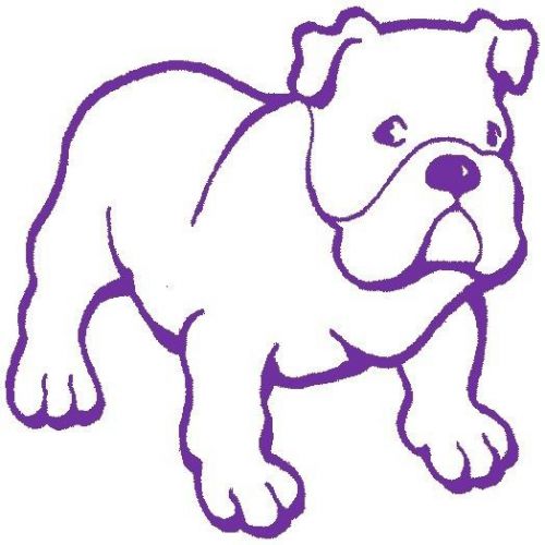 30 Custom Purple Bulldog Personalized Address Labels
