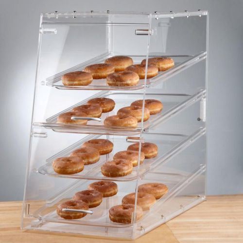 PASTRY SELF SERVE DISPLAY CASE 4 TRAYS BAKERY DELI CONVENIENCE STORE CANDY MOVIE