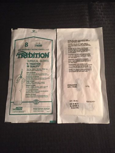 NEW LOT OF 50 TRADITION Surgical Gloves Size 8 376209