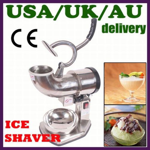 250W 440LB/H ICE SHAVER CRUSHER FREE WARRANTY LOW MAINTENANCE STABLE BASE GREAT