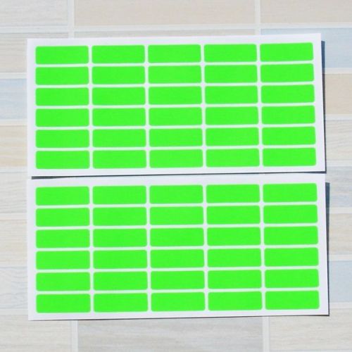 300 Neon Green Color Sticky Labels 13 x 38 mm Price Stickers Tags Self Adhesive