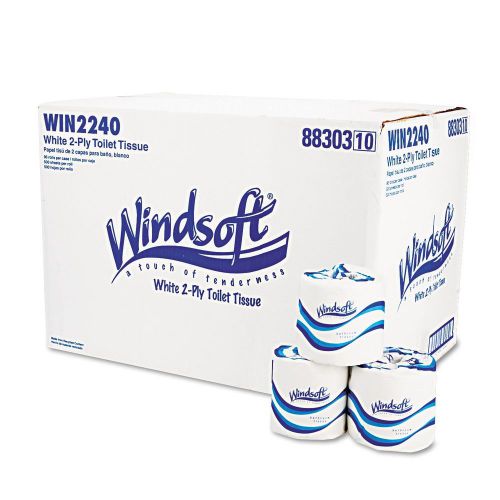 NEW Windsoft 2240 Single Roll Bathroom Tissue, 500 Sheets per Roll (Case of 96)