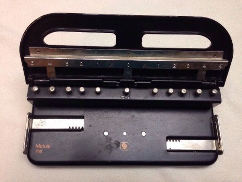 Mutual 250 3-11 Hole Paper Punch, Planner Organizer, Adjustable Paper Size
