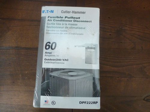 New Eaton Cutler Hammer Fusible Pullout Air Condition Disconnect 60 AMP DPU222RP