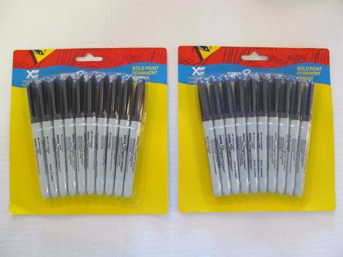 LOT of 2 XS SUPER Superstar BOLD POINT PERMANENT MARKER TOTAL OF 20 MARKERS