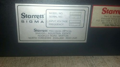 Starrett Sigma HB400  Benchtop Optical Comparator