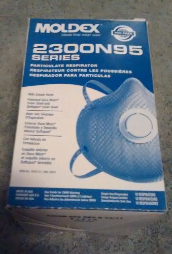 MOLDEX 2300N95, Disposable Respirator,N95,M/L,Blue,PK 10