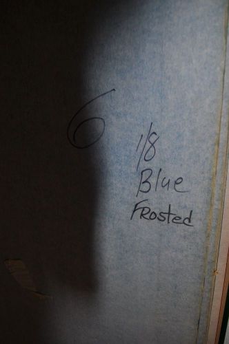 Plexiglass Blue Frosted 8&#039; x 4&#039; x 1/8&#034;     New     &#034;LOCAL PICKUP ONLY &#034;