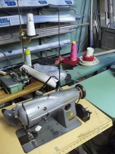 INDUSTRIAL SEWING MACHINE FOR SALE WITH TABLE AND MOTOR WORKING CONDITION