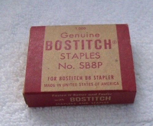 Vintage BOSTITCH Staples No. SB8P for Bostitch B8 Stapler USA 1000 (minus a row)