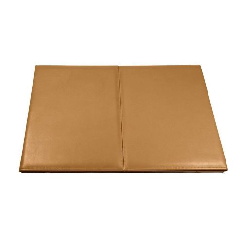 LUCRIN - Desk Blotter with flaps 15.7x12.2 inches - Smooth Cow Leather - Natural