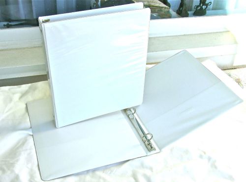 6 Office Impressions White 1 inch &#034; View Binders 3 Round Ring binder