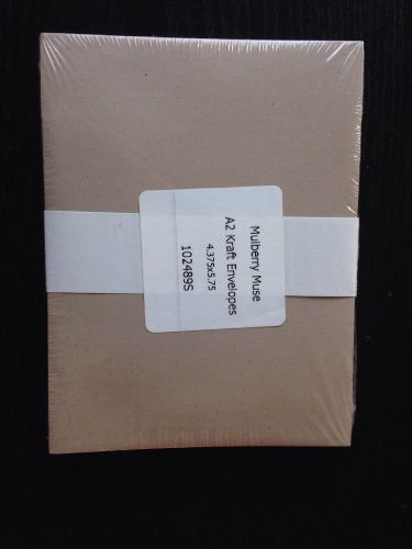 20 Brown (Mulberry Muse) Kraft A-2 Size Invitation Envelopes 4.375X5.75