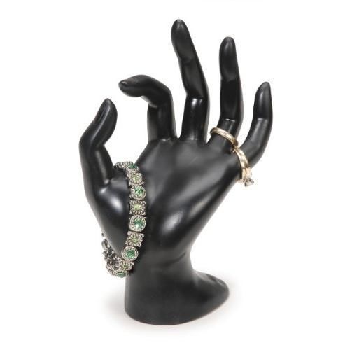 Darice 1999-1612 Polyresin Hand Form Bracelet Display, Black New