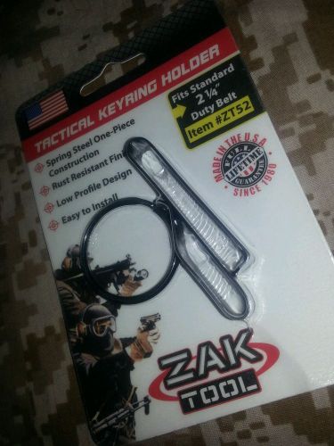 Zak Tool ZT-52 Black Low Profile Key Ring Holder Clip Fits 2-1/4&#034; Belts