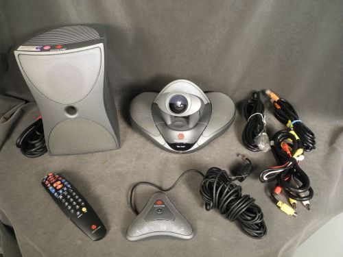 Polycom VSX 7000 Videoconference System w Camera, Subwoofer, Mic, Remote, Cables