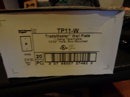 Legrand  TP11-W White 20/BX 1 GANG TELEPHONE / CABLE  UNBREAKABLE WALL PLATE