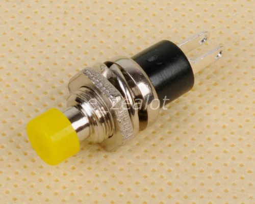Mini yellow push button momentary n/o switch pbs-110 for sale
