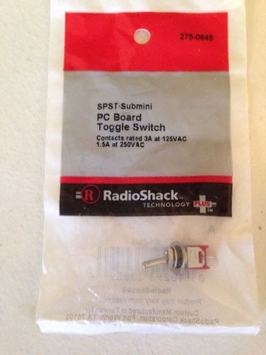 Radioshack Pcboard Toggle Switch 3 A At 125Vac 1.5A At Vac Nip