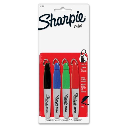 Sharpie Mini Permanent Markers  Assorted Ink Color - 4 / pk