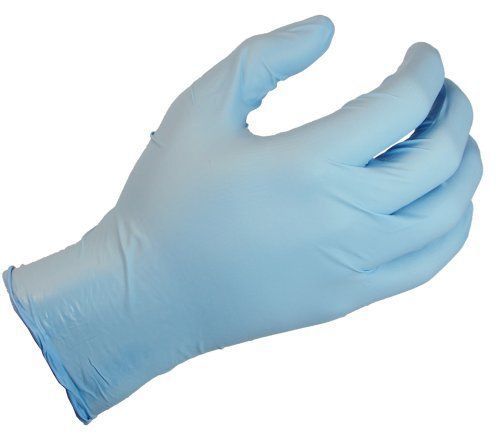 Showa best 7500pf nitrile glove  rolled cuff  powder free  4 mils thick  9.5&#034; le for sale