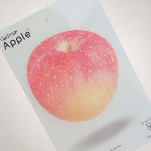 Apple Memo Pad Red Sticky Notes / A Set of 20 sheets