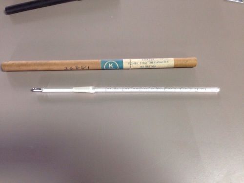 Kimble etched stem thermometer -10 c to 110 c 44100 10/30 ground joint nos for sale
