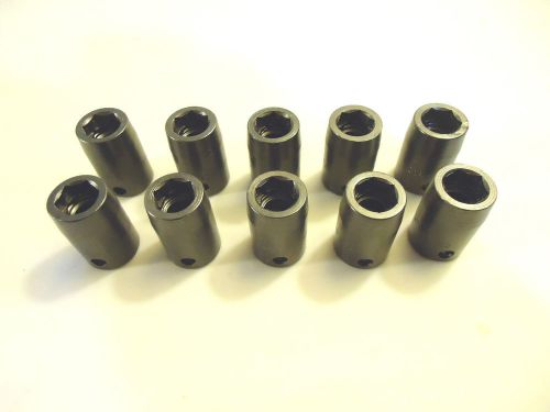 Non-Magnetic Impact Sockets, 10 pcs, 3/8” Drive X 10 mm Hex, Hanson, #93661.