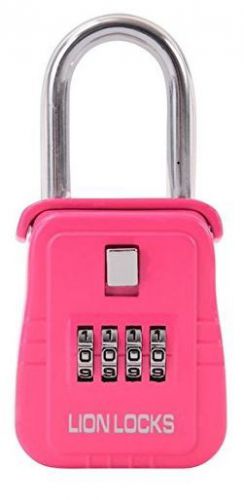 1 lockbox key lock box for realtor real estate 4 digit &#034;pink-orange-white-black&#034; for sale