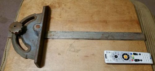 Vintage large miter gauge 60 degree onsrud machine works wood lathe table saw for sale