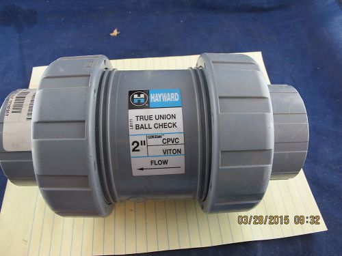 2&#034; ball check valve hayward true union cpvc lb171 viton tc20200st socket for sale