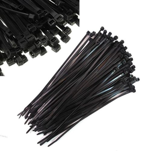 100pcs 4mm X 300mm Black High Quality Cable Ties Nylon Cable Zip self-locking