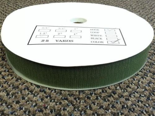 25 Yards 1 1/2&#034; Inch Army Green Velcro  Sew On Hook Only 1 Roll