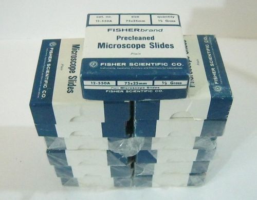 Fisherbrand Microscope Slides 75MM x 25MM 13 Boxes 936 Total Vintage