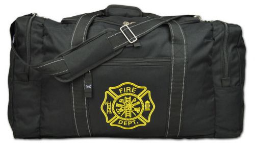 Fire fighter rescue turnout bunker gear bag duffle gift fireman fb40 black for sale