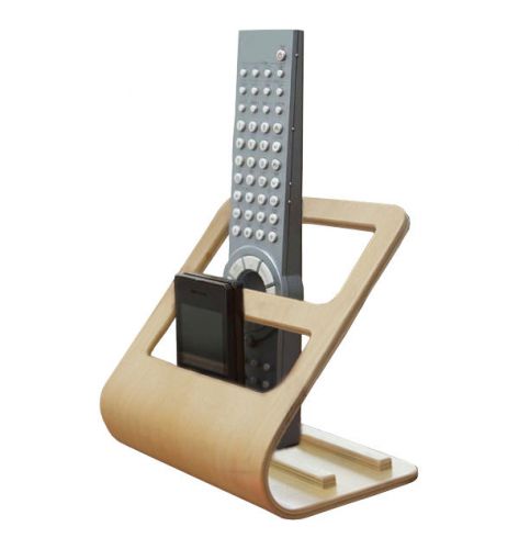 Tv remote control holder cellphone rack mail organizer stand caddy w/ bentwood for sale