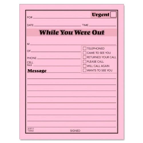 Tops important message one-sided note pads, 4.25 x 5.5 inches, pink, 50 sheets p for sale