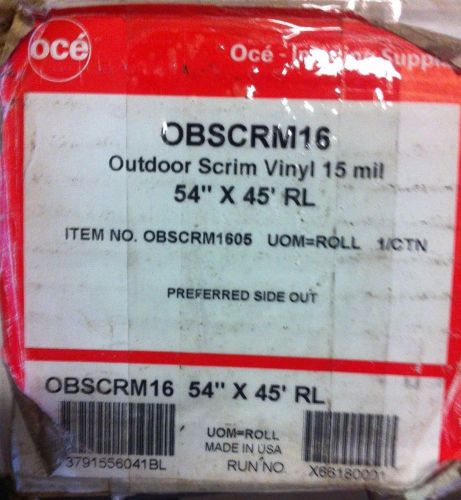 Oce OBSCRM16 - 54&#034;x45ft 15mil Outdoor Scrim Vinyl