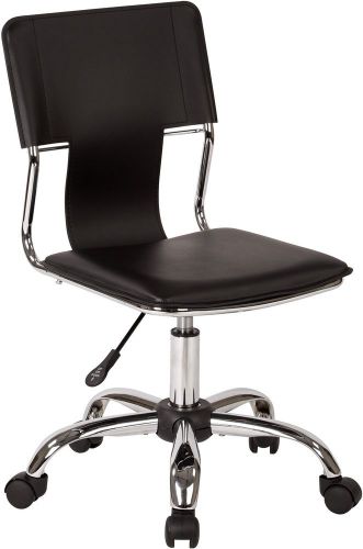 Contemporary Adjustable Armless Swivel Task Chair Home Office Supplies Espresso