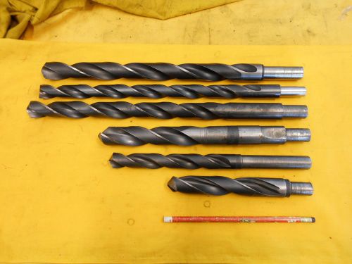 Lot of 6 reduced shank drill bits lathe mill drilling tool various sizes &amp; mfg for sale