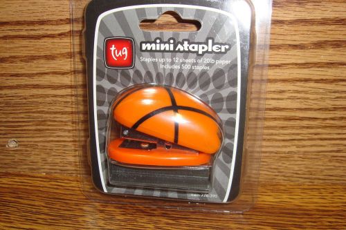 Basketball Design Orange &amp; Black  Mini Stapler + 500 Staples * New