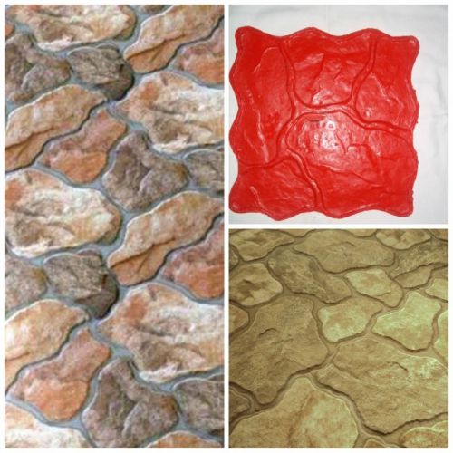 Stone Decorative Concrete Cement Imprint Texture Stamp Mat Silicone Stamping