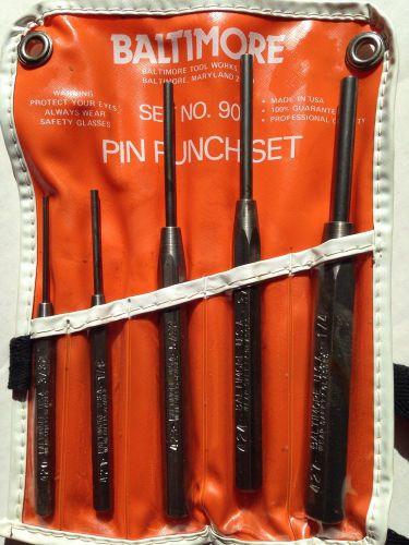 Baltimore Tool, Pin Punch Set  #901 5 Pcs. 3/32,1/8,5/32,3/16,1/4