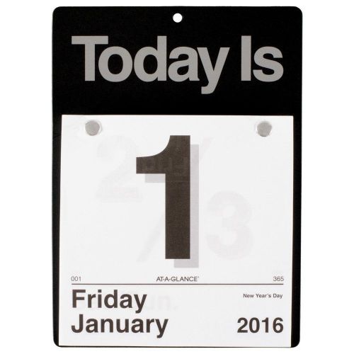 AT-A-GLANCE Daily Wall Calendar 2016 &#034;Today Is&#034; 12 Months 6 x 6 Inch Page Siz...