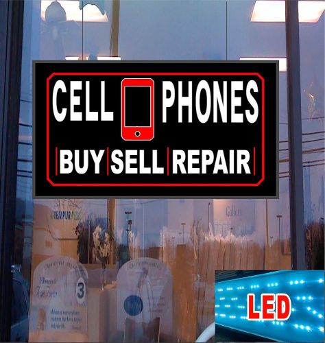 Cell Phones Buy Sell Repair LED Light up Sign